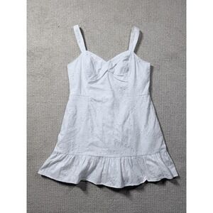 Lilly Pulitzer Rocko Eyelet Romper Womens Size‎ 16 Sleeveless Peasant Mini Dress